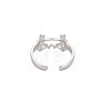 Non-Tarnish 304 Stainless Steel 12 Constellations/Zodiac Signs Open Cuff Ring for Women RJEW-S405-156P-F-2