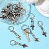 20Pcs Wood Cross Pendant Decorations HJEW-YW00293-5