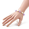 Natural Cowrie Shell & Glass Starfish Braided Bead Bracelet for Women BJEW-JB09943-5