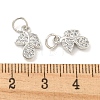 Rack Plating Brass Micro Pave Clear Cubic Zirconia Pendants KK-B093-05P-3