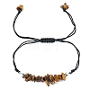 Natural Tiger Eye Braided Bead Bracelets PW-WG14195-10-1