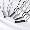 2Pcs 2 Color Stainless Steel Minimalist Rectangle Pendant Necklaces Set JN1123A-5