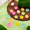 18Pcs 6 Colors Luminous Resin Owl Display Ornaments DJEW-TAD0001-02-6