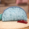 DIY Flower Pattern Moon-shaped Cosmetic Bag Embroidery Kit PW23021049102-1