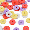 Handmade Polymer Clay Beads Strands CLAY-R089-8mm-T022-2