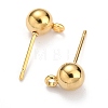 304 Stainless Steel Ball Post Stud Earring Findings STAS-Z035-01G-H-2