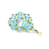 Imitation Austrian Crystal Beads with Eco-Friendly Copper Wire and Brass Beads Pendants PALLOY-JF03285-03-4