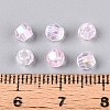 Transparent Spray Painted Glass Beads X1-EGLA-N018-4mm-11-4