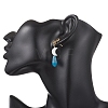 Brass Dangle Stud Earrings EJEW-JE06913-5