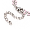 Enamel Wheat Link Chains Bracelet BJEW-P271-02P-03-4