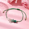 Gemstone Braided Bead Bracelet BJEW-JB11013-04-2