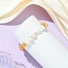Natural Gemstone & Cultured Freshwater Pearl Beaded Stretch Bracelets for Women BJEW-JB13761-3