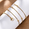 PVD Vacuum Plating 304 Stainless Steel Round Snake Chain Necklaces STAS-A051-08G-4
