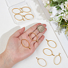 10Pcs 304 Stainless Steel Open Back Bezel Oval Pendants PALLOY-UN00037-4