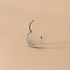 F136 Titanium Alloy Micro Pave Clear Cubic Zirconia Cartilage Earrings WG72C09-03-1-2