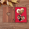 6 Inch Hollow Heart Wooden Cover Loose-leaf Scrapbooking Photo Album DIY-WH0401-37-5