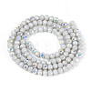 AB Color Plated Opaque Glass Rondelle Beads Strands EGLA-T029-4mm-09M-2