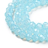 Baking Painted Transparent Glass Beads Strands DGLA-A034-J3mm-B02-4