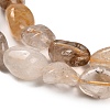 Natural Gold Rutilated Quartz Beads Strands G-P568-C09-01-4