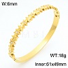 304 Stainless Steel & Crystal Rhinestone Hinged Bangles for Women WGC712A-07-1