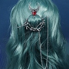 Alloy Rhinestone Witch Hair Forks PW-WG57932-01-1