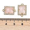 Natural Rose Quartz Faceted Rectangle Links G-I375-07G-09-3