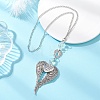 Tibetan Style Alloy Angel Wing Hanging Suncatchers HJEW-JM04610-1