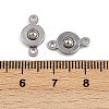 304 Stainless Steel Snap Clasps STAS-K311-03P-3
