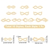 SUNNYCLUE 10Pcs 10 Style 304 & 201 Stainless Steel Links Connectors STAS-SC0002-55G-2