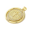 Rack Plating Brass Micro Pave Cubic Zirconia Pendants KK-P279-17G-2