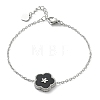 304 Stainless Steel Cable Chain Charm Bracelets for Women BJEW-U024-04P-03-4