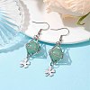 Natural Green Aventurine Dangle Earrings EJEW-JE05600-04-2