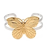 Two-Tone 304 Stainless Steel Cuff Bangles for Women BJEW-Z170-01GP-03-4