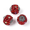 Handmade Polymer Clay Rhinestone Indonesia Beads CLAY-N015-03-1