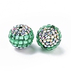 Polymer Clay Rhinestone Beads RB-L029-04C-3