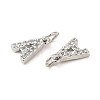 Brass Micro Pave Grade AAA Cubic Zirconia Charms ZIRC-P067-11P-A-NR-3