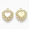 Golden Plated Alloy Enamel Pendants X-PALLOY-N154-04C-2