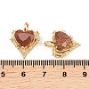 Brass Micro Pave Clear Cubic Zirconia Pendants KK-H257-08B-G01-3