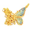 Rack Plating Brass Enamel Pendants KK-Z054-4G-03-1