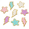 8Pcs 8 Colors Polyester Self-adhesion Embroider Thread Iron on/Sew On Patches PATC-TA0001-35-2