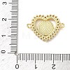 Religion Brass Micro Pave Clear Cubic Zirconia Heart with Saint Benedict Medal Links Connector Charms KK-P350-05G-3