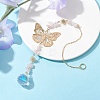 Butterfly Brass Pendant Decorations HJEW-TA00131-01-2