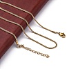 304 Stainless Steel Mesh Chain Necklaces for Women Men NJEW-P321-01G-1