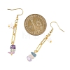 Natural Mixed Stone Nuggets Dangle Earrings EJEW-JE06811-5