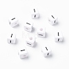 Letter Acrylic European Large Hole Beads OPDL-R050-10mm-I-2