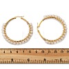 Beaded Hoop Earrings X-EJEW-JE03830-01-4