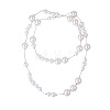 Alloy & Imitation Pearl Round Beaded Long Stackable Necklaces for Women WGFF48B-01-5