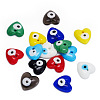 Cheriswelry 16Pcs 8 Colors Handmade Evil Eye Lampwork Pendants LAMP-CW0001-08-2