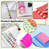 Wheat Straw Mushroom Hole Loose Leaf Ring Round Binder Discs FIND-WH0366-315A-5