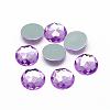 Acrylic Rhinestone Flat Back Cabochons GACR-Q008-8mm-12-1